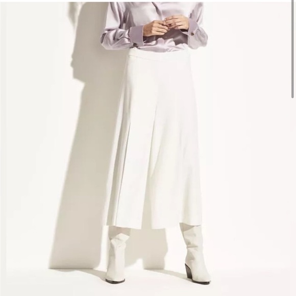 Vince Wool Pleat Front Culottes - Picture 1 of 6